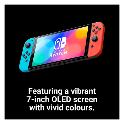 Nintendo Switch – OLED Model w/ Neon Red & Neon Blue Joy-Con