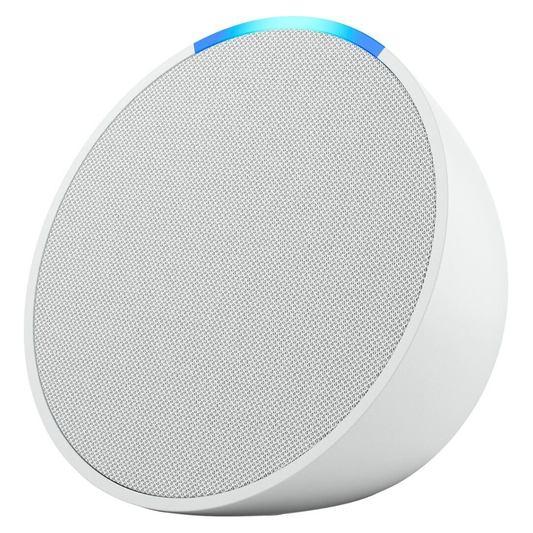 Echo Pop | Parlante inteligente y compacto con sonido definido y Alexa | Blanco (Glacier White)