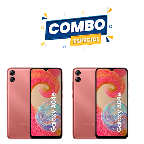 COMBO 2 PIEZAS SAMSUNG GALAXY A04e 64GB 3GB RAM COBRE