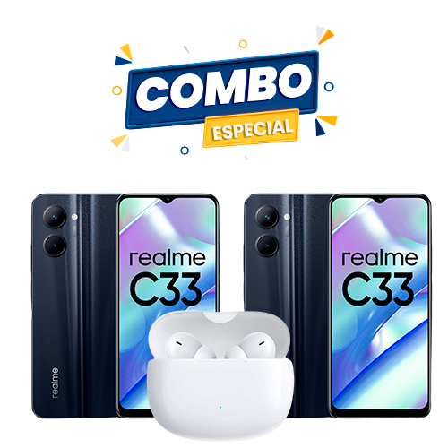 COMBO 2 PIEZAS REALME C30s 32GB 2GB RAM NEGRO + HONOR CHOICE EARBUDS X3 LITE