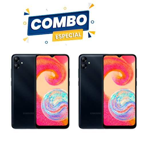 COMBO 2 PIEZAS SAMSUNG GALAXY A04e 32GB 3GB RAM NEGRO